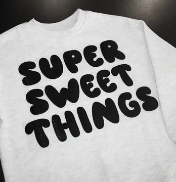 Термоаппликация объемная пуф «Super Sweet Things», комплект черного цвета.