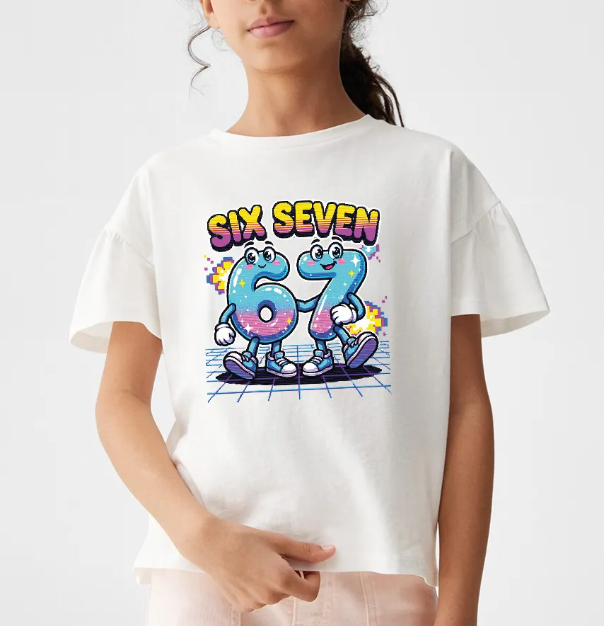 Термонаклейка "Six seven" цветная 17*19 см-1