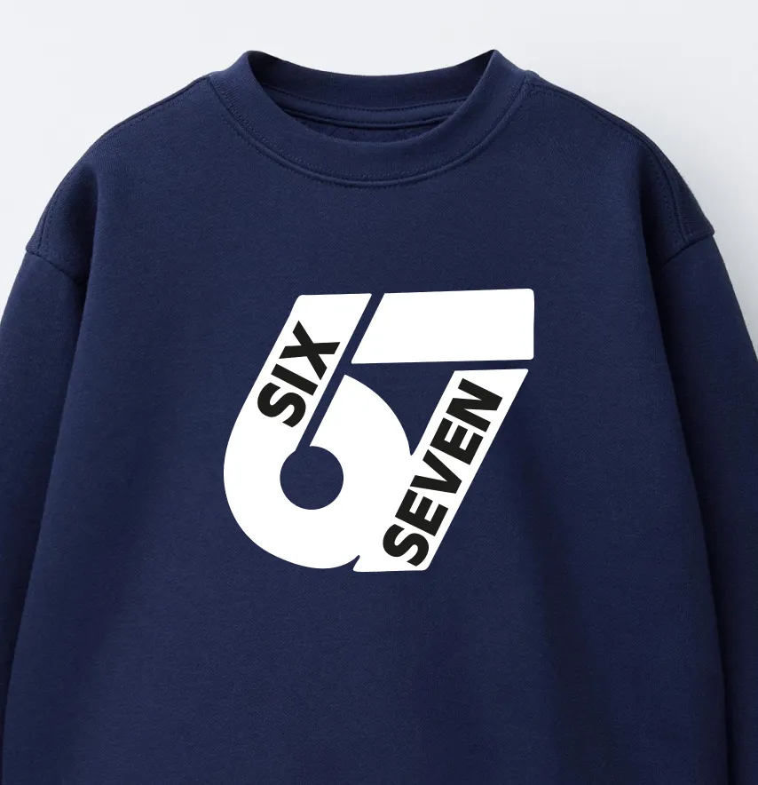 Термонаклейка "Six seven" белая 19*19 см-1