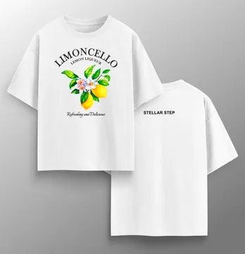 Футболка женская оверсайз "Limoncello" refreshing белого цвета