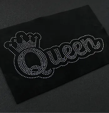 Аппликация из страз «Queen» SS6 серебро металлик 22×13 см.