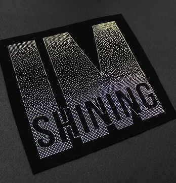 Аппликация из страз «I'M SHINING» SS6 серебро металлик 29×28 см.