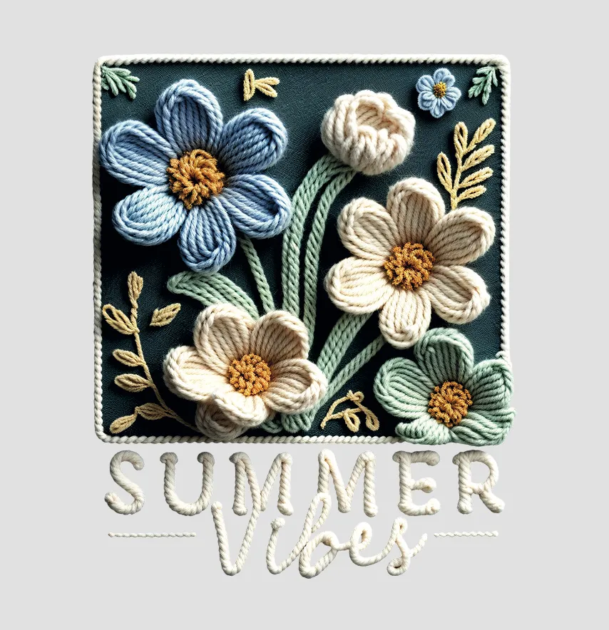 Термонаклейка «Цветы» Summer Vibes 19×23 см.-0