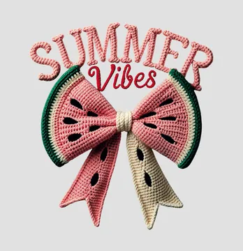 Термоналіпка "Бант кавун" summer vibes 19*21 см