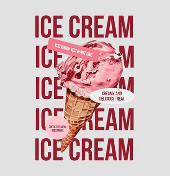 Термоналіпка "ICE CREAM" морозиво 20*29 см