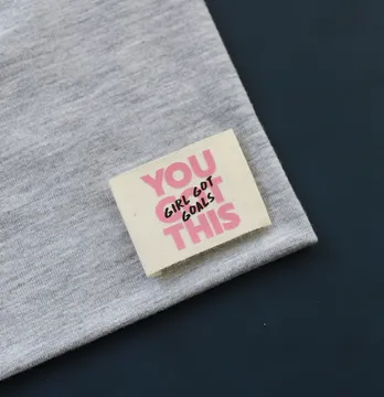 Нашивка котонова "You got this" загнуті края 40*30 мм