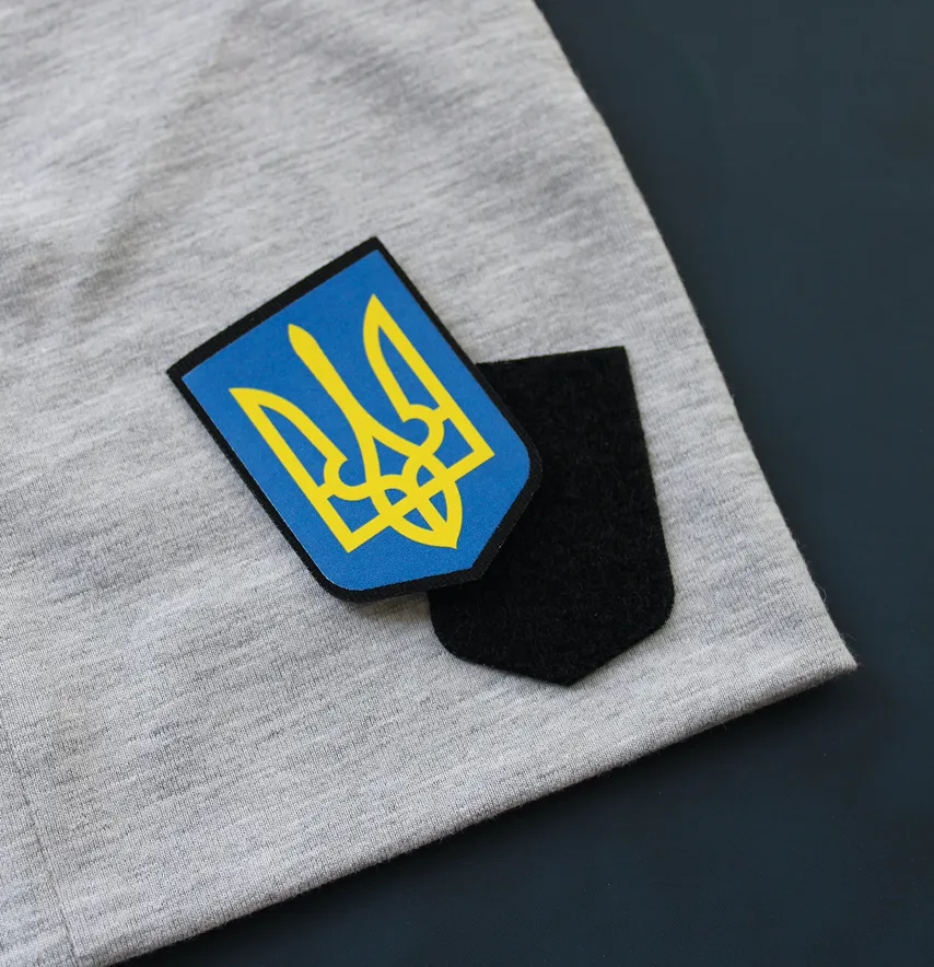 Нашивка "Герб Украины" 40×55 мм на липучке.-0