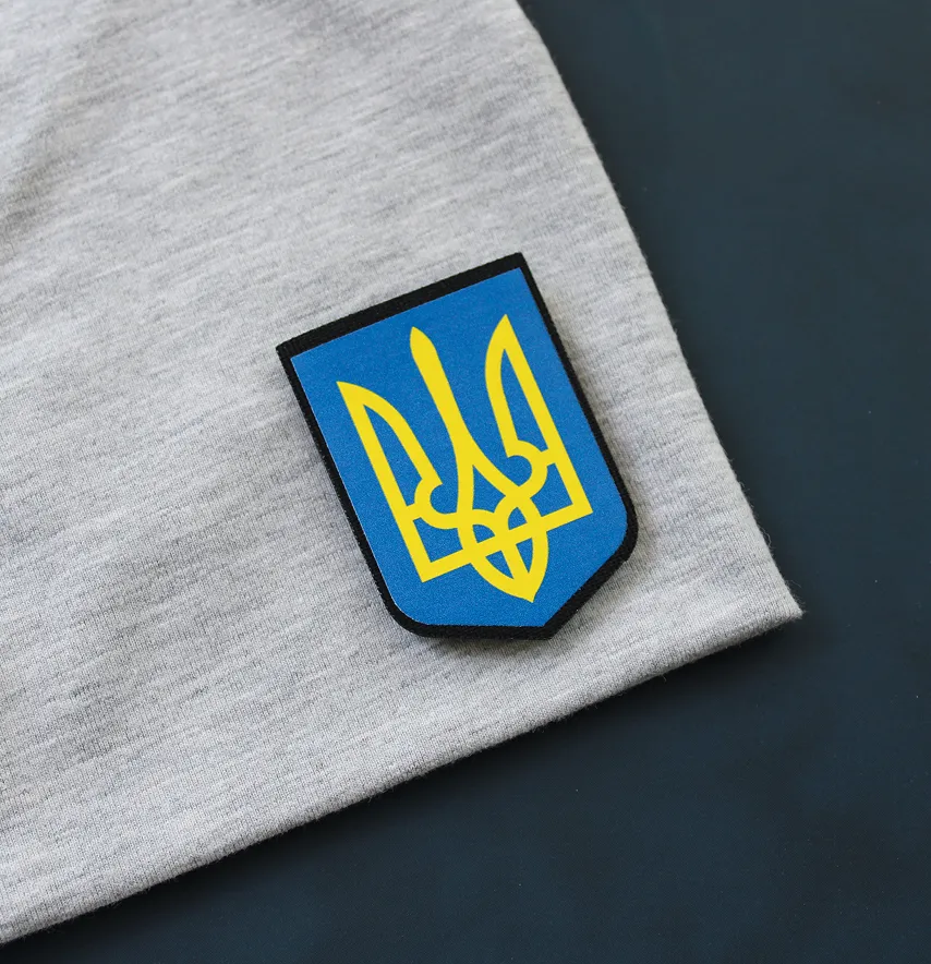 Нашивка "Герб Украины" 40×55 мм на липучке.-1