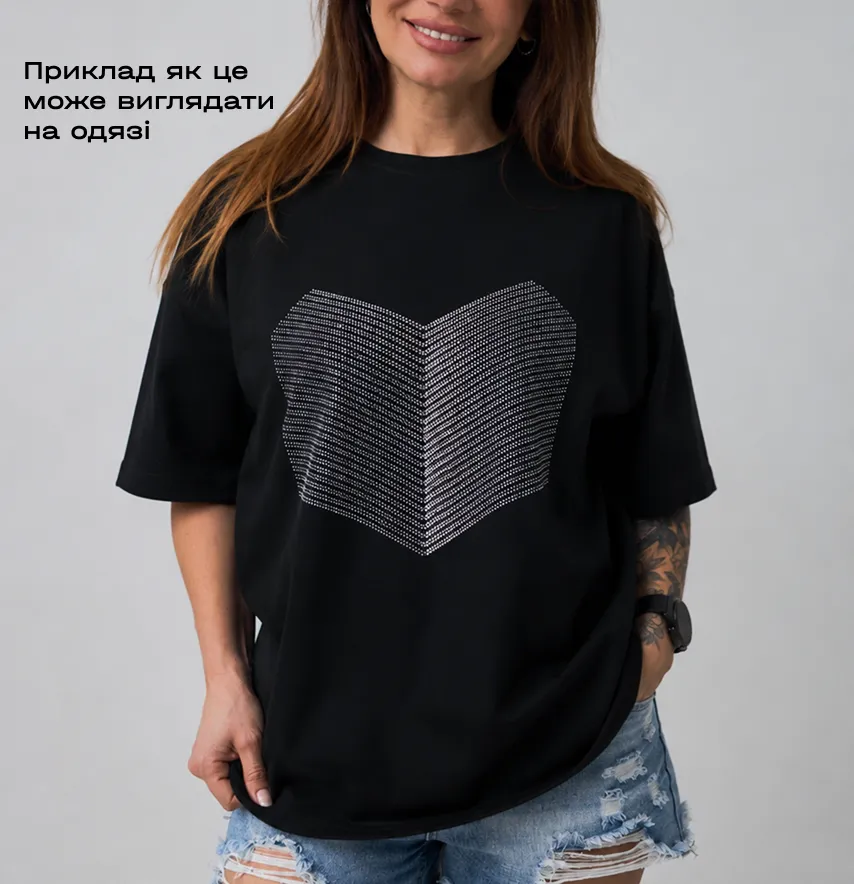 Аплікація зі страз "Корсет" ss6 срібло металік 26*32 см-3