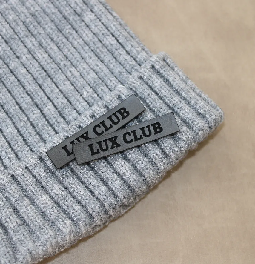 Нашивка "Lux club" 50*10 мм мармурового кольору-2