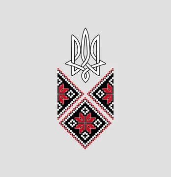 Термоналіпка "Герб України" з вишивкою 5*11,5 см
