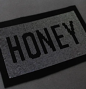 Аплікація зі страз "Honey" ss6 срібло металік 25*15 см