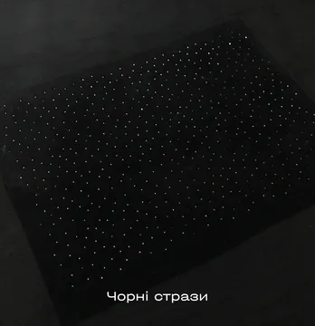 Аплікація зі страз "Зіркове небо" розсип ss6 чорні 35*24,5 см