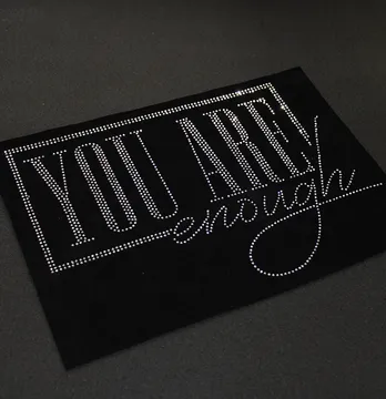 Аплікація зі страз "You are" ss6 срібло металік 27*20 см 