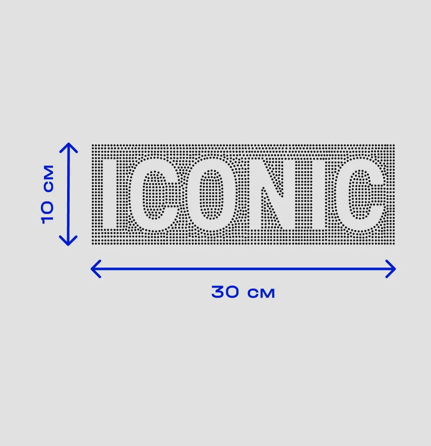 Аплікація зі страз "Iconic" ss6 cрібло металік 30*10 см (2шт на лист)-4