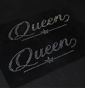 Аплікація зі страз "Queen" ss6 срібло металік 20*7 см (2шт на лист)
