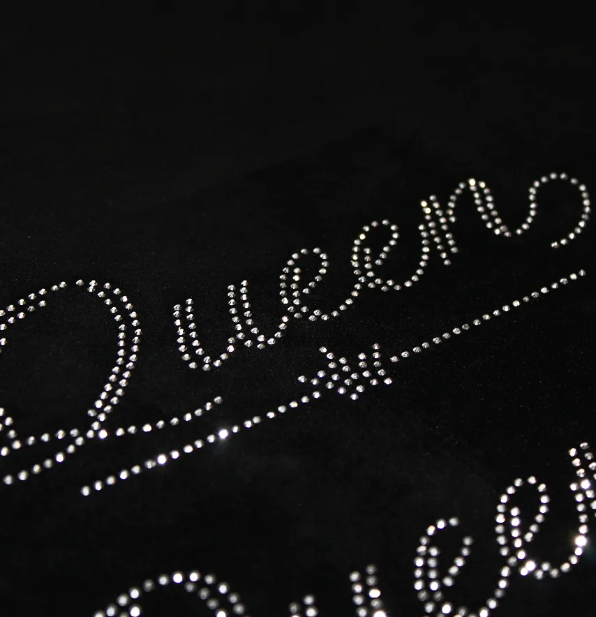 Аплікація зі страз "Queen" ss6 срібло металік 20*7 см (2шт на лист)-1