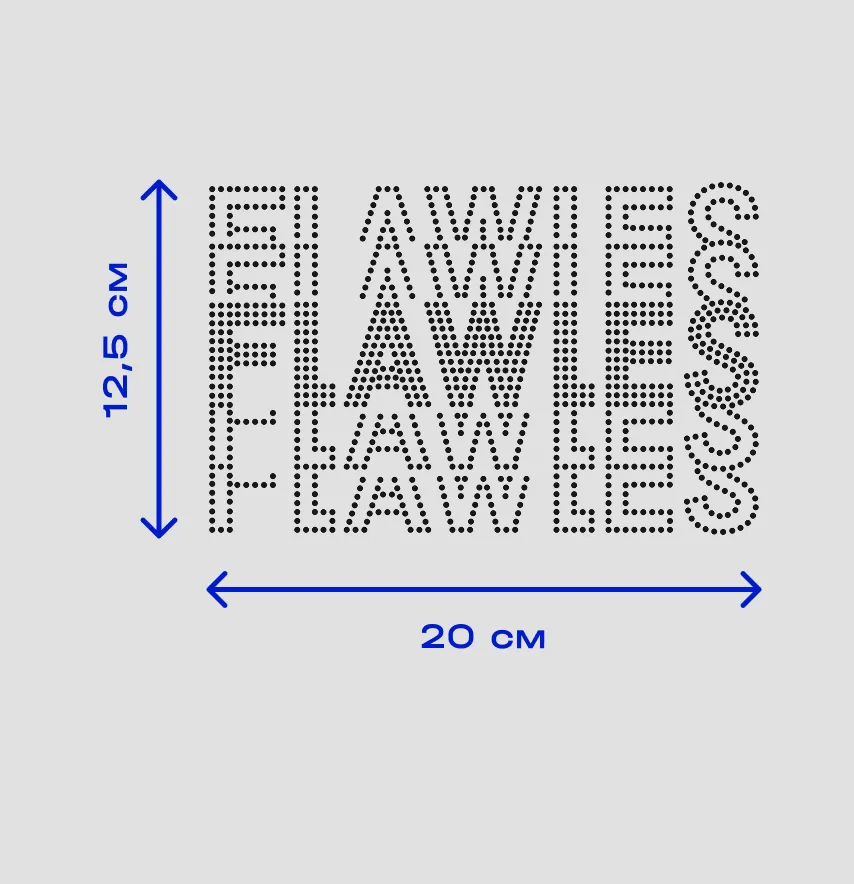 Аплікація зі страз "Flawless" ss6 срібло металік 20*12,5 см (2шт на лист)-4
